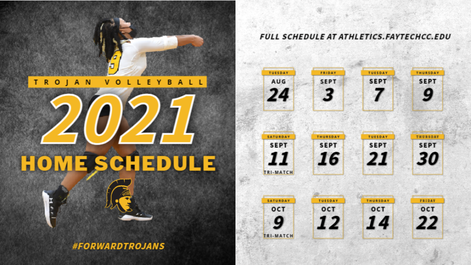 Volleyball: Trojans release fall 2021 schedule - Fayetteville Technical