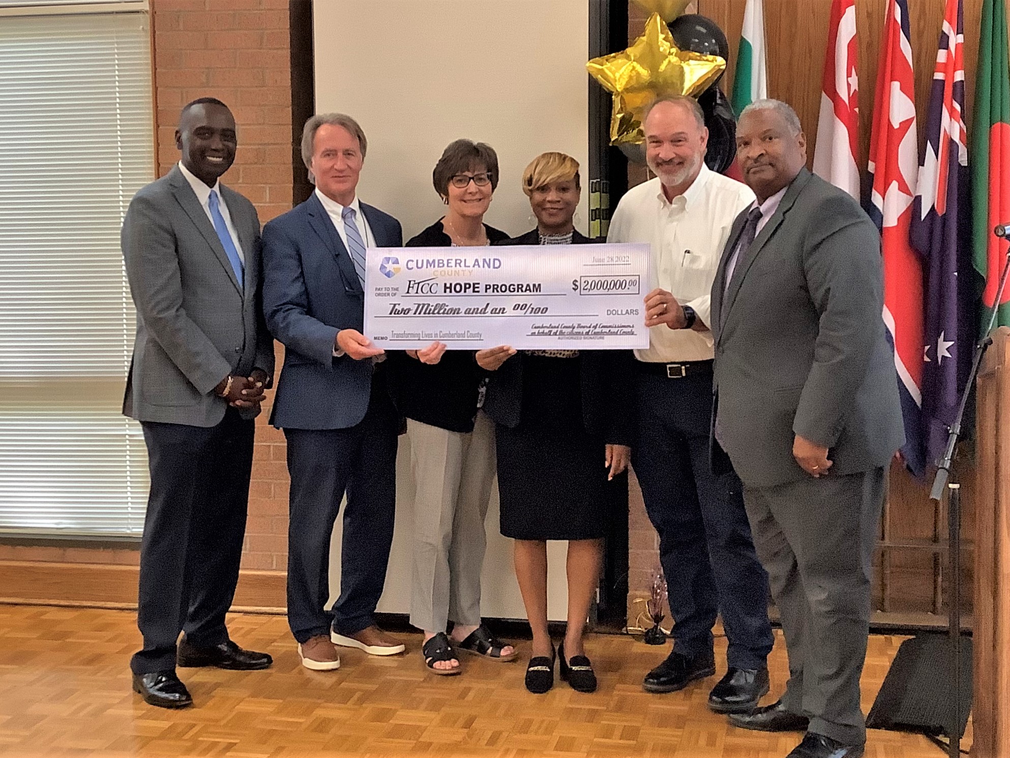 FTCC receives $2 million from county for HOPE adult learner initiative -  Fayetteville Technical Community College