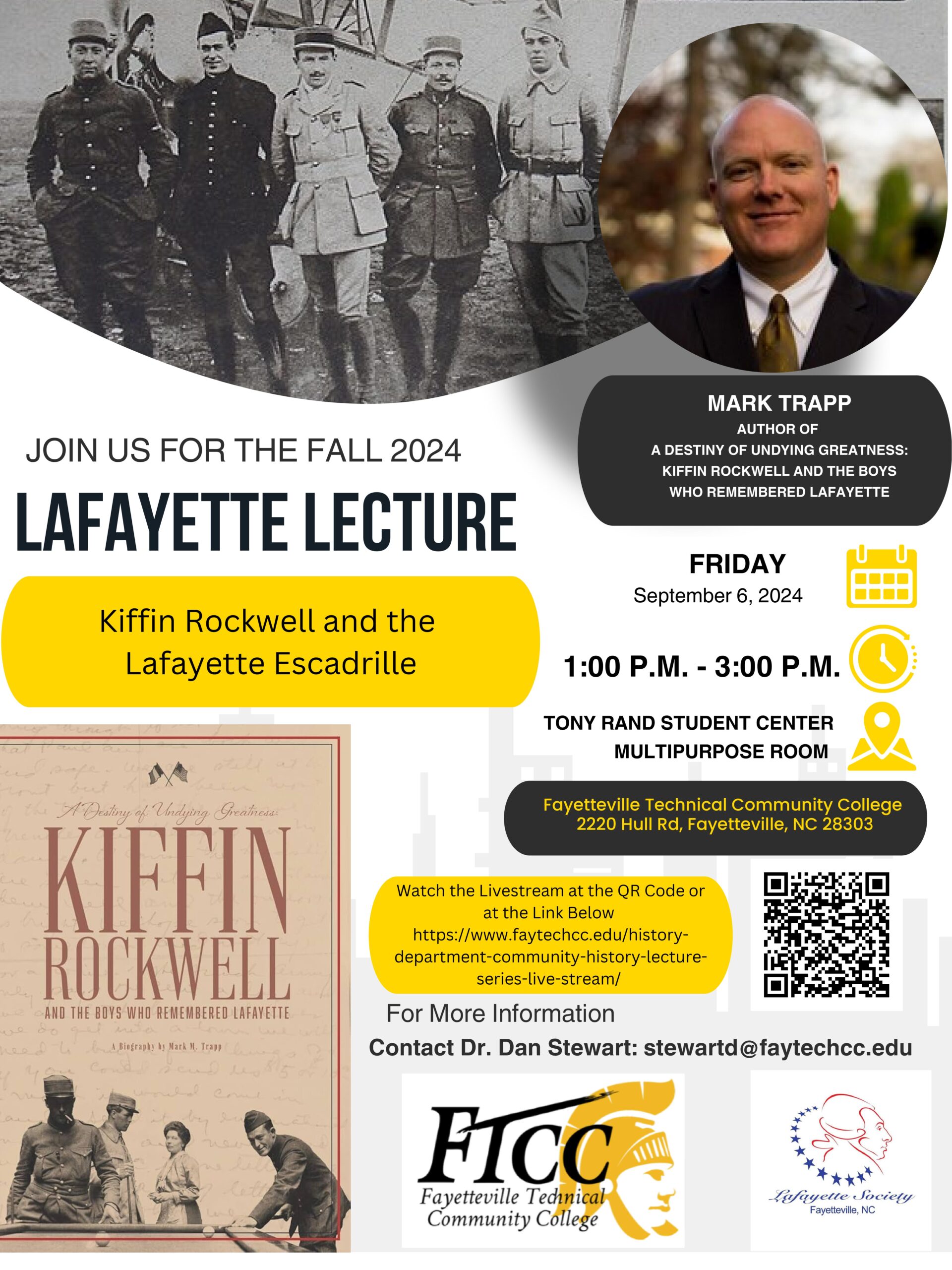 This flyer provides information about the Lafayette Lecture.