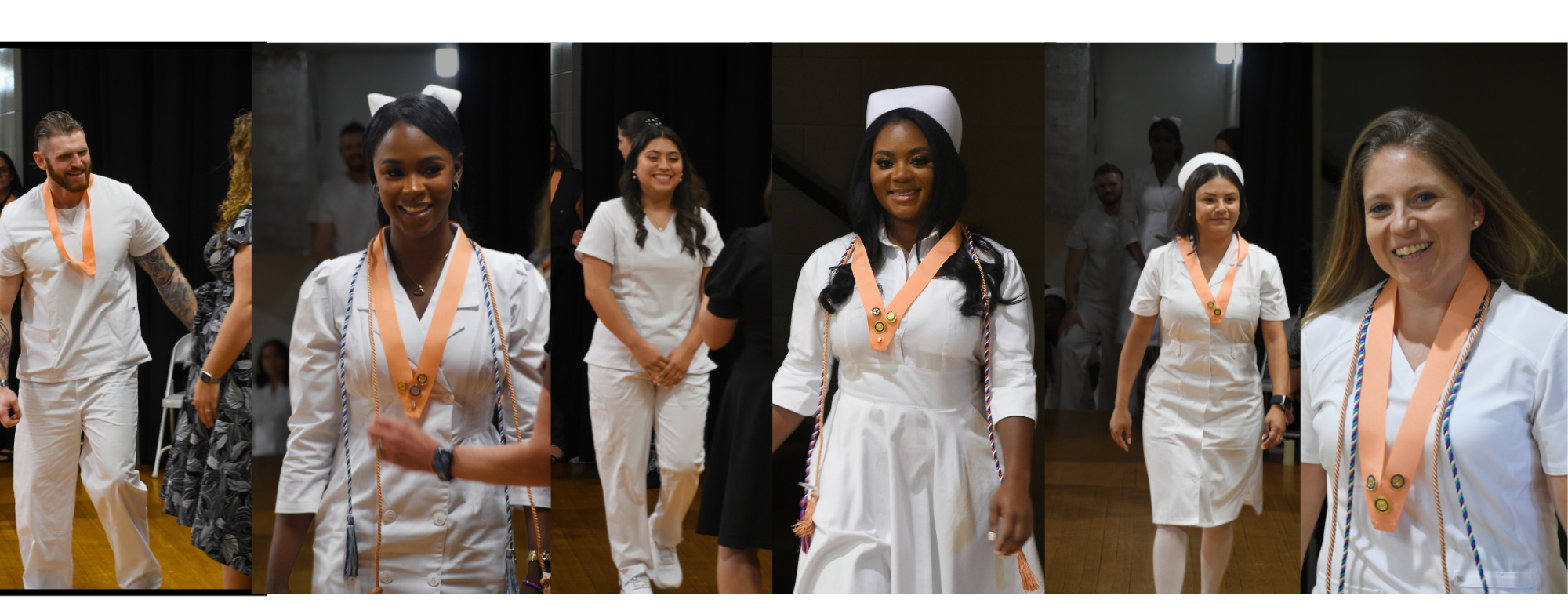 Picture of Female and Male nurses receiving their Degree in Nursing.