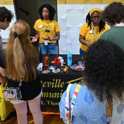 Librarians Talking To Students