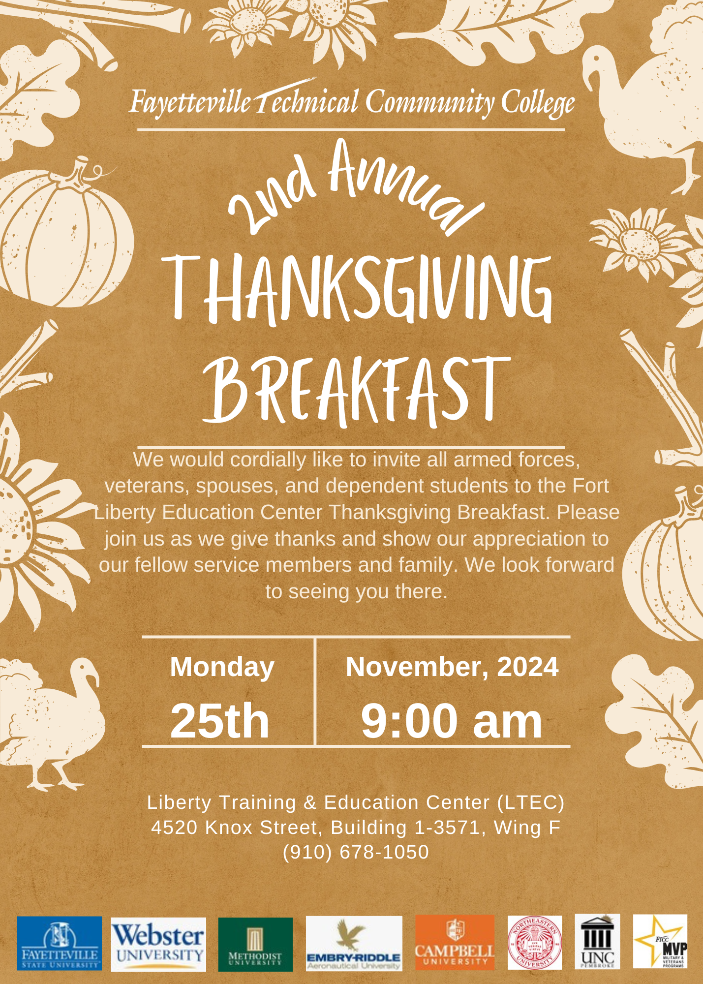 2nd Annual Thanksgiving Breakfast