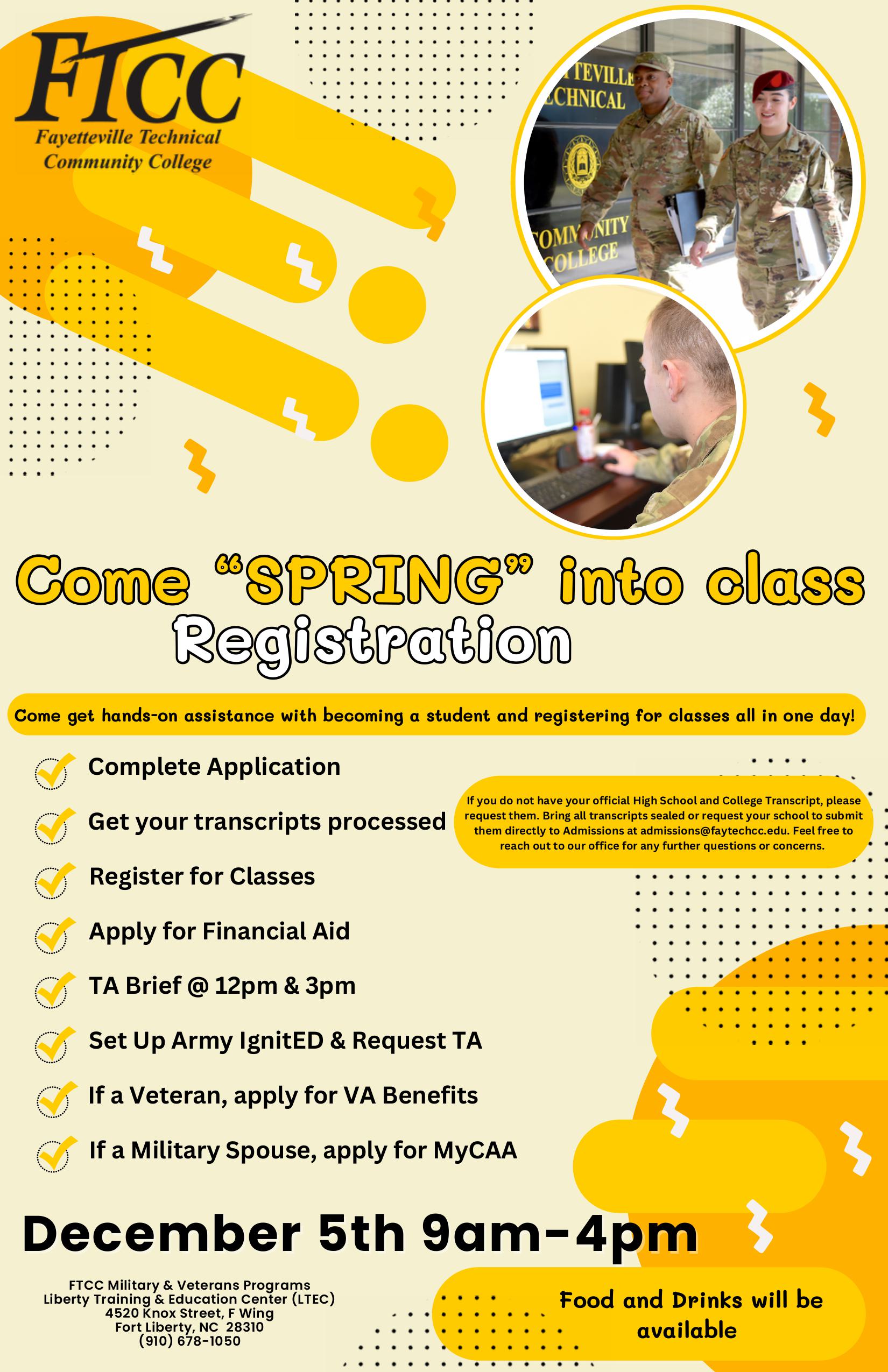 Come Spring Into Class Flyer