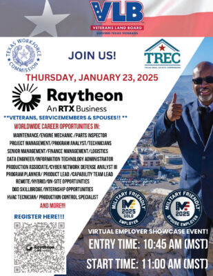 Veterans Servicemembers And Spouses Career Fair With Raytheon January 23 2025